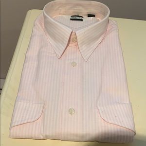 Men’s Bentley pink and white stripped shirt medium